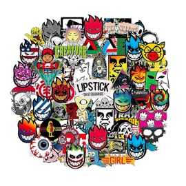 100Pcs Skateboard Stickers, Skateboading Pack Stickers for Suitcase Skateboard Laptop Computer Water Bottles Car Teens Boys Girls Decal Waterproof Sticker