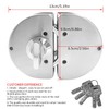 Ranbo Frameless Double-Sided Glass Door Lock, No-Drill, 304 Stainless Steel,