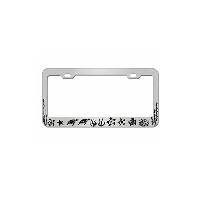 Ocean Turtles Design Heavy Duty Metal Car License Plate Frame