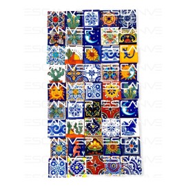 Escanver Azulejo Talavera 5x5 Cm Pequeño 45 Piezas Surtido Confeti Es
