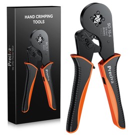 0.08-16mm² Bootlace Ferrule Crimping Tool, Preciva AWG 28-5 Crimping Tools Black+Orange