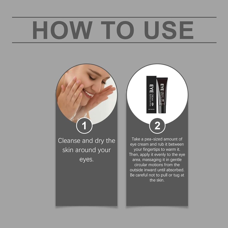 Crema de Ojos con Péptidos, para hinchazón y bolsas, Ojeras,