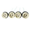 MTQY 4PCS GU10 Ceramic Socket Lamp Holder 15cm Long Wire