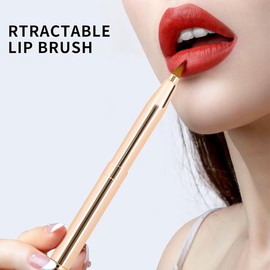 Hsthe Sea 2 Pack Retractable Lip Brush, Exfoliating Nose Side Cleaning Brush, Makeup Tool for Lipstick, Lip Gloss, Double Sided Lip Makeup Bruse
