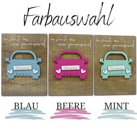 Personalisierbares Geldgeschenk f√ºr Hochzeit I Originelles Auto als Hochzeitsgeschenk aus Holz I Hochzeitsgeschenke I Geldgeschenke I Geldverpackung I Geschenk I Geld von Herzen verschenken (MINT)