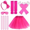 jiebor Tutu Skirt Leg Warmers Fishnet Gloves Shutter Glass Headband