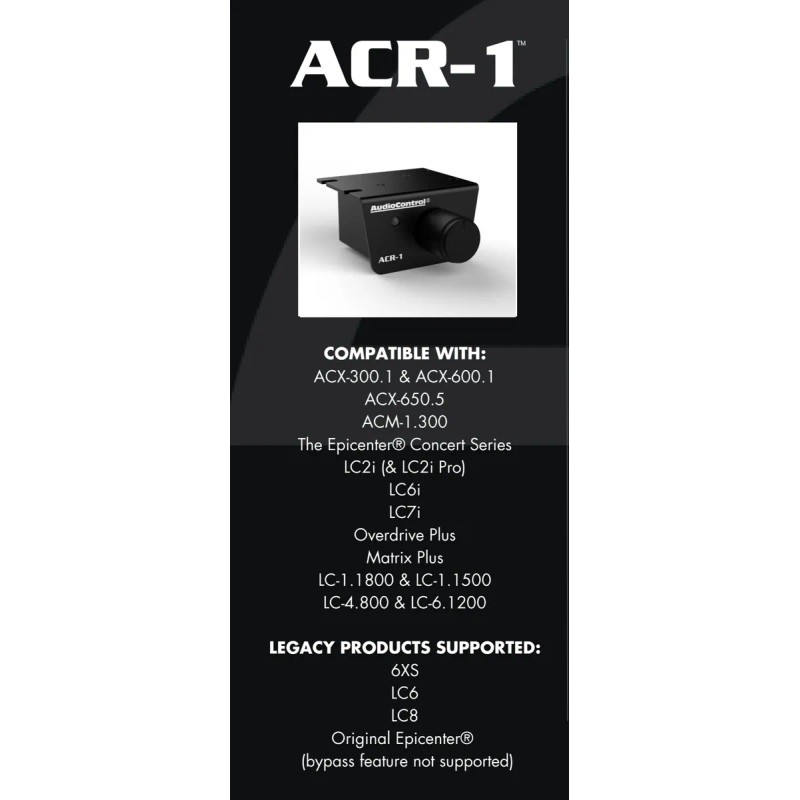 Audiocontrol Acr-1 Remplazo Control Remoto De Audio + Cable Negro