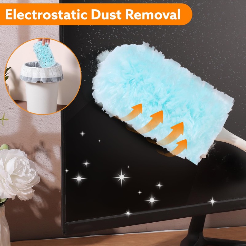 15 PCS Duster Refills Kit Compatible with Flash Dust Magnet,