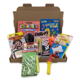 ihoot Pranks for Adults and Kids Bundle | Practical Joke Party Bag Fillers for Kids, Set of 7 Fun Gag Gifts including Fake Poo and Whoopee Cushion Joke Gifts for 9 10 11 Year Old Boys and Girls