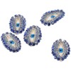 YYlingx 5PCS Blue Rhinestone Patches, Handmade Beaded Rhinestones Evil Eye
