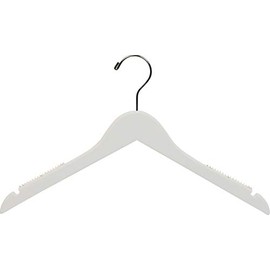 The Great American Hanger Company White Top Hanger with Notches & Rubber Strips Box of 100