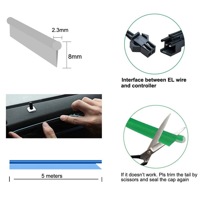 Balabaxer 5M USB 5V Side Width 6mm Neon Light with