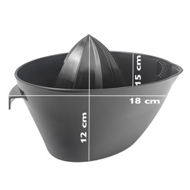 KADAX Manual Plastic Lemon Squeezer, Fruit Juicer, Heavy Duty Orange Juicer, Oval Press for Fruit, Universal Hand Press, Fruit Juicer (Black)