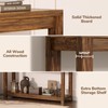 47" Farmhouse Wood Entryway Table Narrow Console Table with Storage