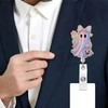 Cute Ghost Badge Reel Acrylic Retractable Halloween Badge Clip with