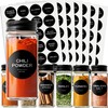 Kuocodall 245 Spice Jar Labels - Round Preprinted Minimalist Waterproof