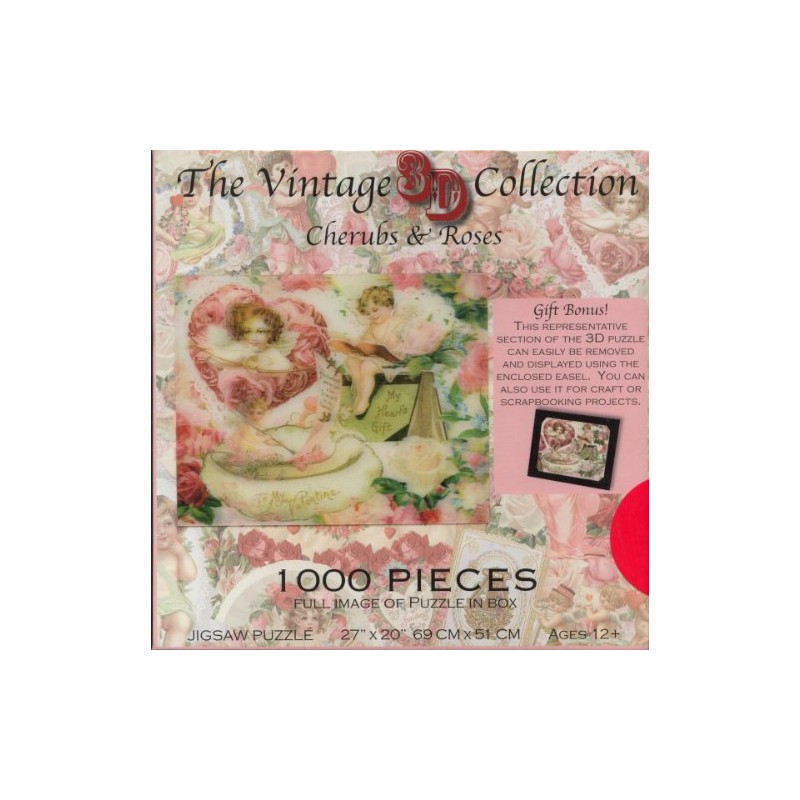 Cherubs & Roses Vintage 3D puzzle