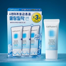 CellFusionC Aquatica Cooling Sunscreen 35ml x3 Heat Sensitivity Sunscreen / 셀퓨전씨 아쿠아티카 쿨링 썬스크린 35ml x3개 열감 선크림