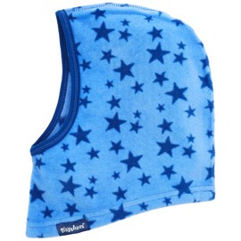 Playshoes children's unisex fleece hat, slip-on hat, soft and breathable, star print - blue