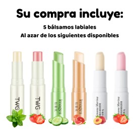 Bálsamo Labial Nutritivo Lipstick Suave Humectante Aroma 5pz