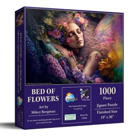 SUNSOUT INC - Bed of Flowers - 1000 pc Jigsaw Puzzle by Artist: Mikey Bergman - MPN # 51032