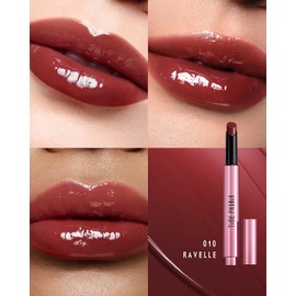 TIMEPHORIA Labial Hidratante Milkyway, Bálsamo con Color Efecto Espejo 5D, Brillo No Pegajoso con Ácido Hialurónico y Manteca de Karité, Plumping Gloss Voluminizador, 2.1g(#010 Ravelle)