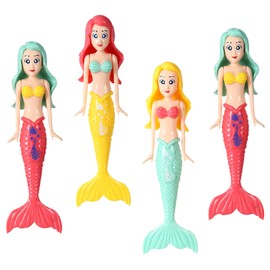 Pool Diving Toy Set, 4 Pcs Mermaids Underwater Swimming Pool Toys for Kids, Swimming Pool Training Toys Diving Games Training Children's Gifts