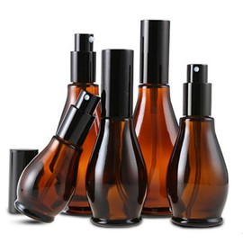 ericotry 3PCS 50ml/1.67oz Empty Refillable Amber Glass Sprayer Bottles Cosmetic Perfume Storage Spray Containers with with Black Atomiser Sprays and Anti-Dust Cap For Essential Oil/Aromatherapy
