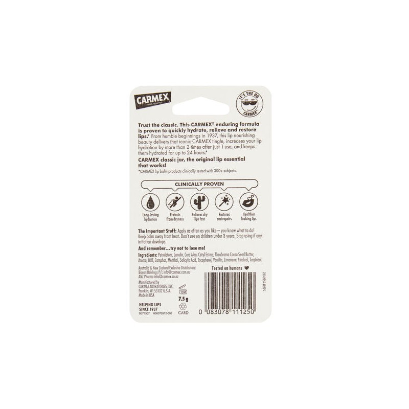 Carmex Lip Balm Original Jar 7.5g