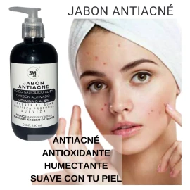 Sm Lab Jabón Antiacné + Ácido Salicílico/carbón Activado/vitamina C