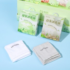 Women's T-Series Thin Adult Cooling Sun Protection Arm Sleeves (Pair) Green Tea Box Style (White Ice Sleeve) 15ea