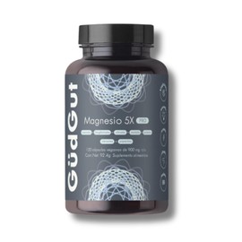 Magnesio 5 en 1  Bisglicinato - Citrato - Malato - L Treonato - Orotato  con cúrcuma y piperina  120 cápsulas. Apoya sueño, sistema nervioso,