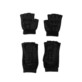 Yoga Pilates Socks and Gloves Set, Non Slip Yoga Socks and Yoga Gloves with Grips for Women, Girls