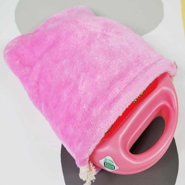 Hot water bag 0.6L (pink) Insulated water bag Waist warm compress