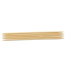 Glorex Bamboo Knitting Needles 5.0 mm 20 cm Natural 5 mm
