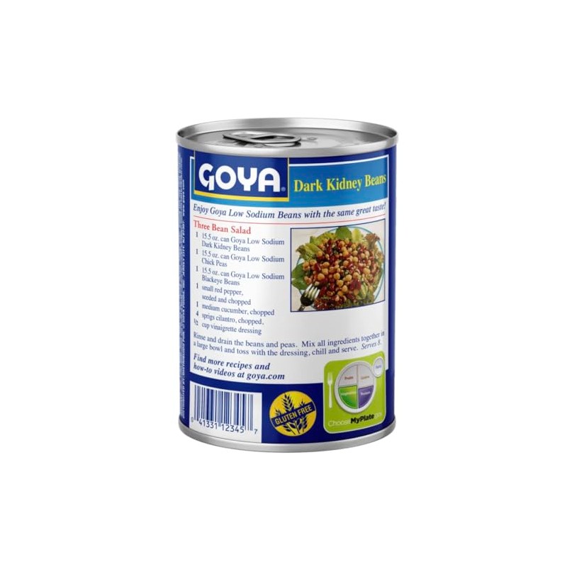 Goya Dark Red Kidney Beans Low Sodium, 15.5 oz, 2-Pack