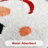 Christmas Bath Mat, Red Flowers Xmas Bathroom Rug, Soft Non-Slip