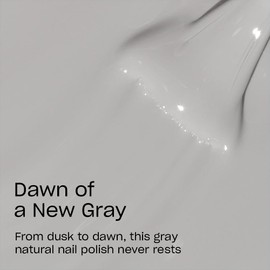 OPI Nature Strong Dawn of a New Gray | Opaque Soft Gray Crème Natural Origin Nail Polish | Plant Based, Vegan, Cruelty Free