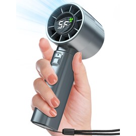 FESTIVALCOS Portable Handheld Fan - High Speed Cooling, USB Rechargeable Mini Fan with 4000mAh Battery 12 Hours Battery Life for Beach Travel Vacation.(Dark Blue)