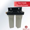 Beech Lane External RV Dual Water Filter System, Leak-Free Brass