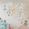Fenteer Animal World Map Wall Stickers Wall Decals,Cute Kids Educational