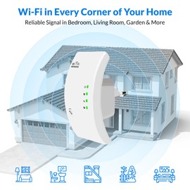 2025 Wi-Fi Booster, Wi-Fi Range Extender, Wi-Fi Signal Booster Up To 3,600 sq.ft, 50 Devices, Wireless Internet Repeater, Ultra Long Range Amplifier With Ethernet Port, UK Plug