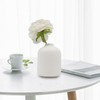 Set of 4 White Ceramic Vase for Flower, Small Decorative