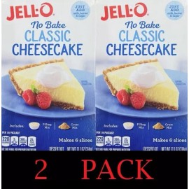 JELL-O 2x Jello No Bake CLASSIC CHEESECAKE Jell-O - 11.1 oz Box - 2 PACK