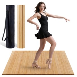 Tristcily Tap Dance Floor for Any Surface - Bamboo Portable Dance Floor with Storage Bag,47.8"x38.5" Large Floor Mat- Ideal for Home, Studio & Outdoor Tap Practice