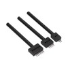 3Pcs Leather Perforated Tool Black Tooth Durable Quick Easy DIY