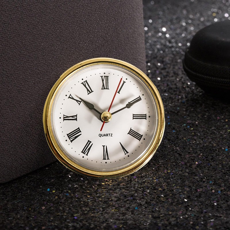Shuade 65mm Clock Insert with Roman Numeral Quartzs Movement Gold