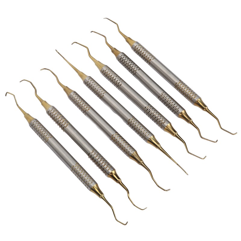 7 Pieces Teeth Plaque Remover Kit Multiple Shapes Metal Cleaning