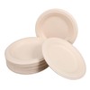 TOPPERFUN 50Pcs Disposable Paper Plates, 6in Biodegradable Paper Pulp Dessert