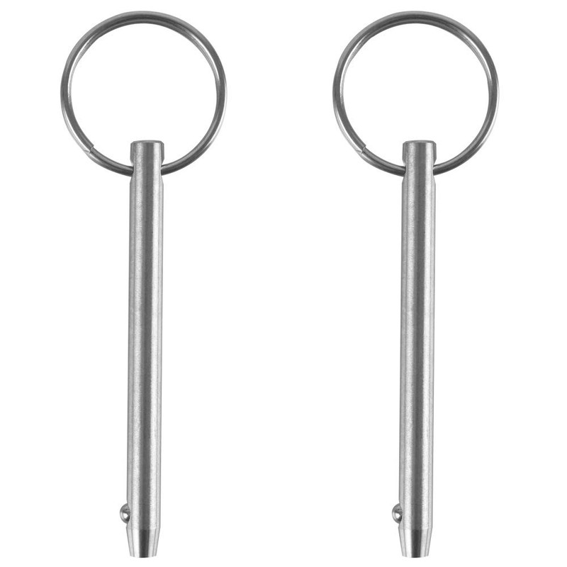 2 Pack Quick Release Pin, Diameter 1/4"(6.3mm), Overall Length 3"(76mm),